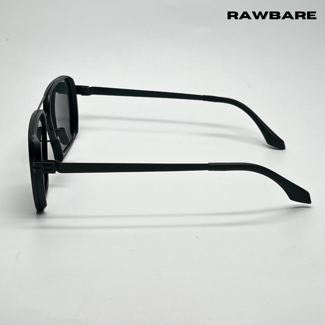 RawBare Polarized Feather Steel Shades - All Black / RB2421 - RawBare