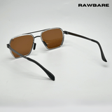 RawBare Polarized Feather Steel Shades - Clear Brown / RB2424 - RawBare