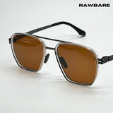 RawBare Polarized Feather Steel Shades - Clear Brown / RB2424 - RawBare