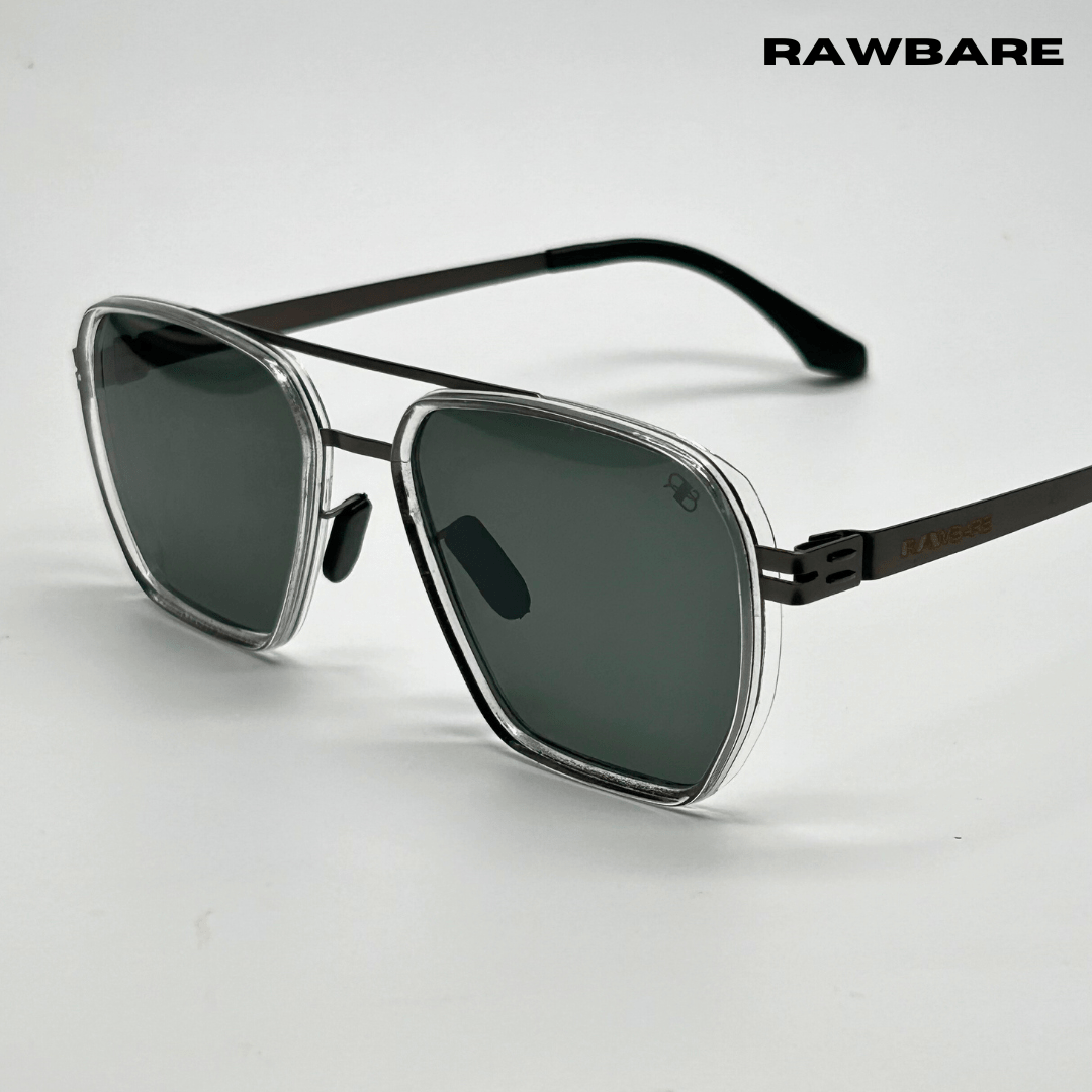 RawBare Polarized Feather Steel Shades - Clear Grey / RB2423 - RawBare