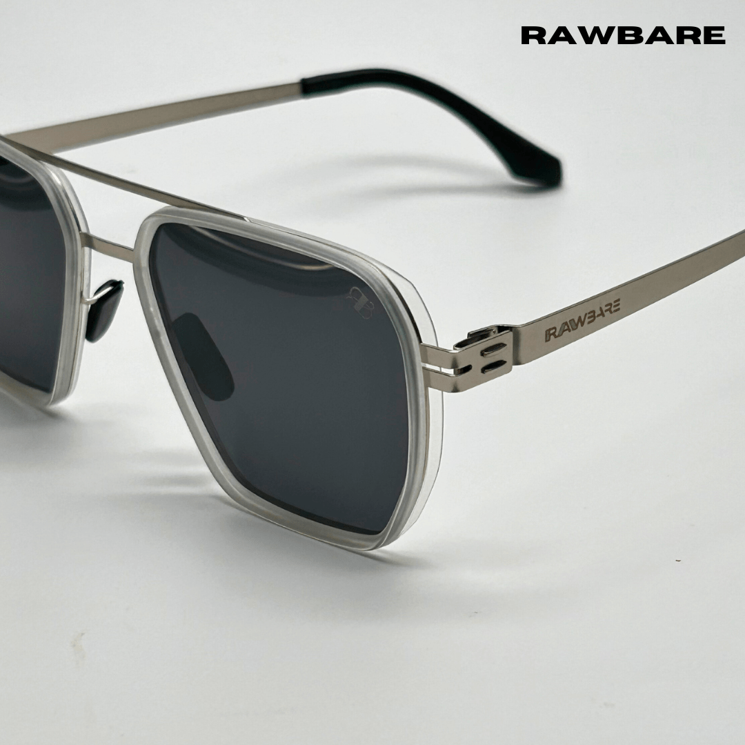 RawBare Polarized Feather Steel Shades - Stone / RB2422 - RawBare