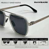 RawBare Polarized Feather Steel Shades - Stone / RB2422 - RawBare