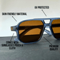 Rectangle Glare Sunglasses - Denim Walnut / RB2325 - RawBare