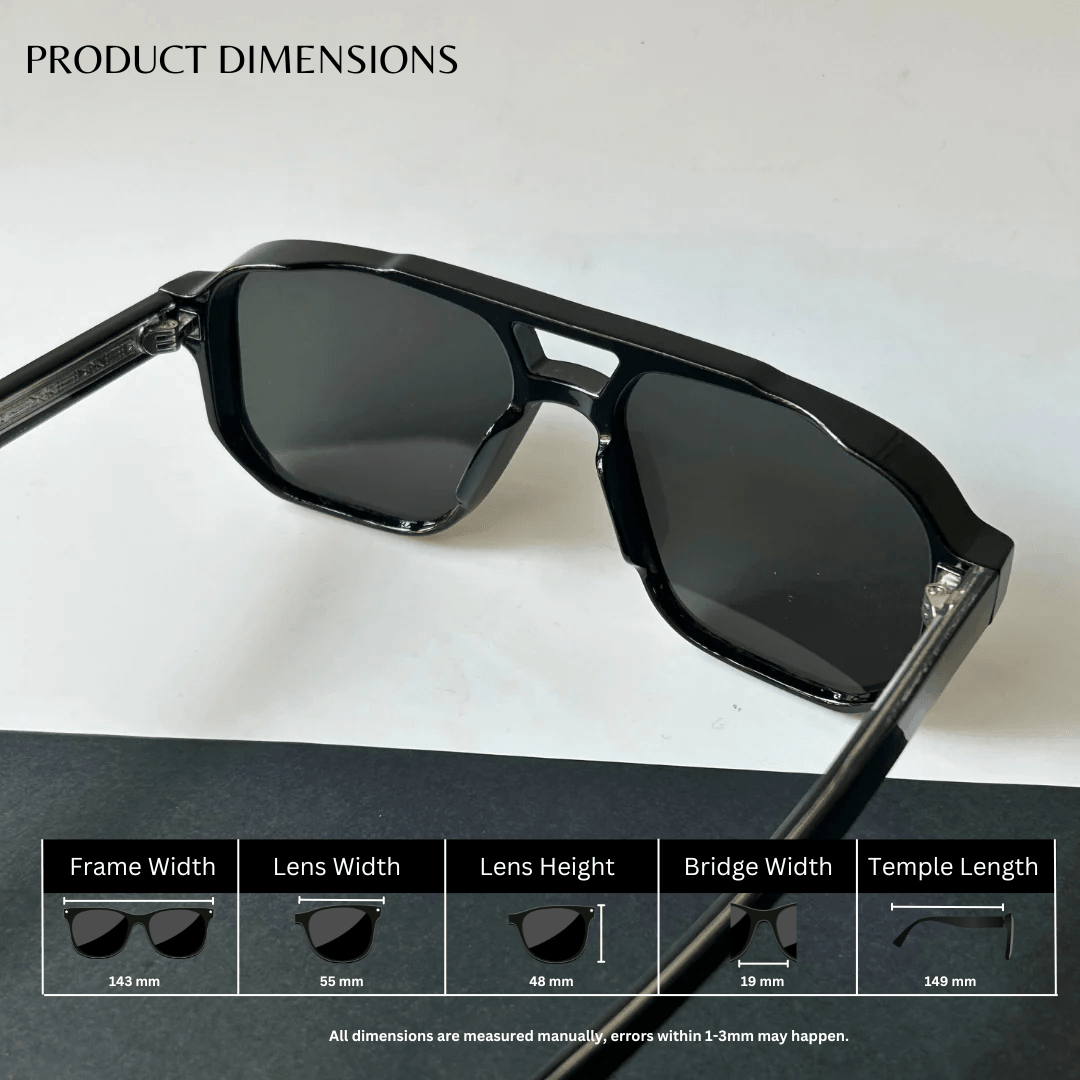 Rectangle Glare Sunglasses - Shadow Shades / RB2328 - RawBare