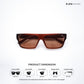 Kasauli Mono - Umber Rectangle Cateye Sunglasses - RB2794
