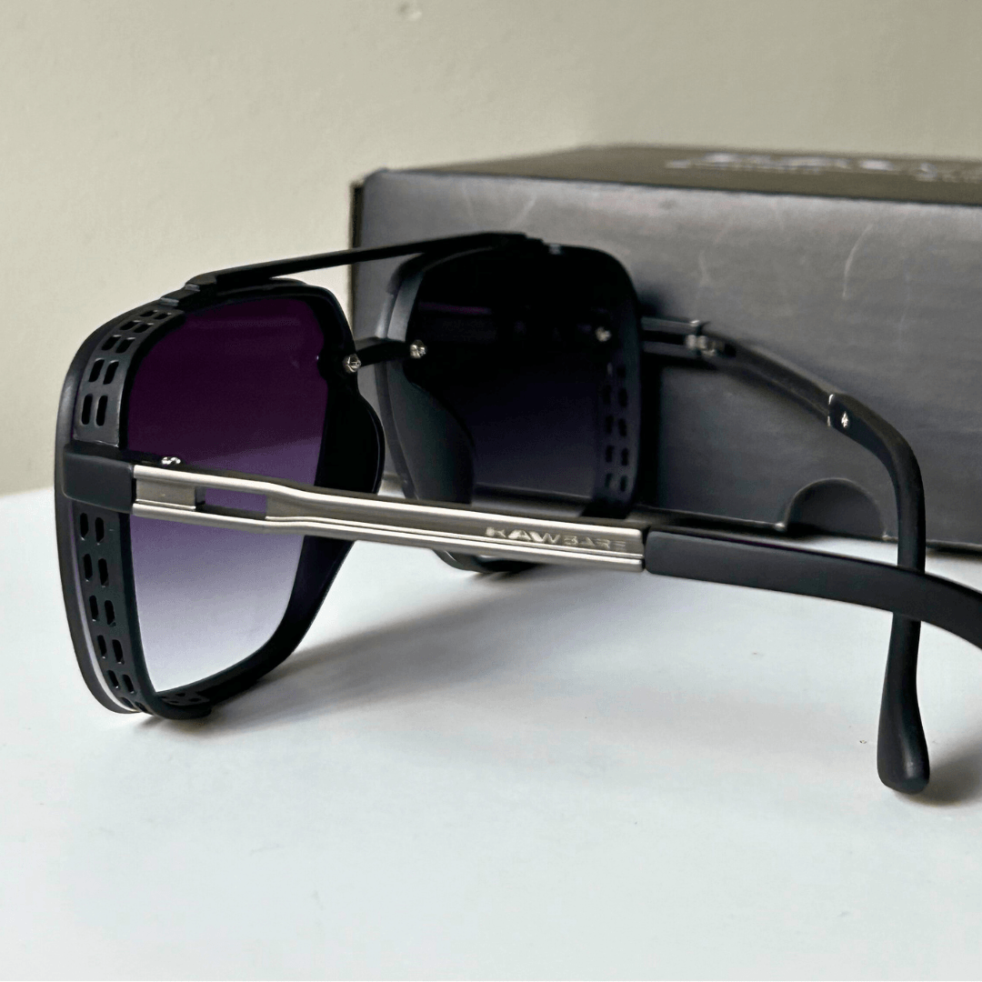 Retro Square Sunglasses - All Black / RB2354 - RawBare