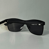 Rimless Polarized Square Sunglasses - All Black / RB2357 - RawBare