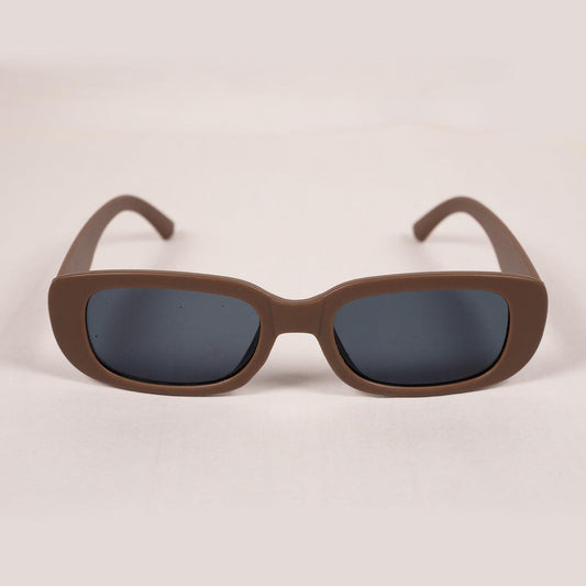 Brown Rounded Rectangle Sunglasses