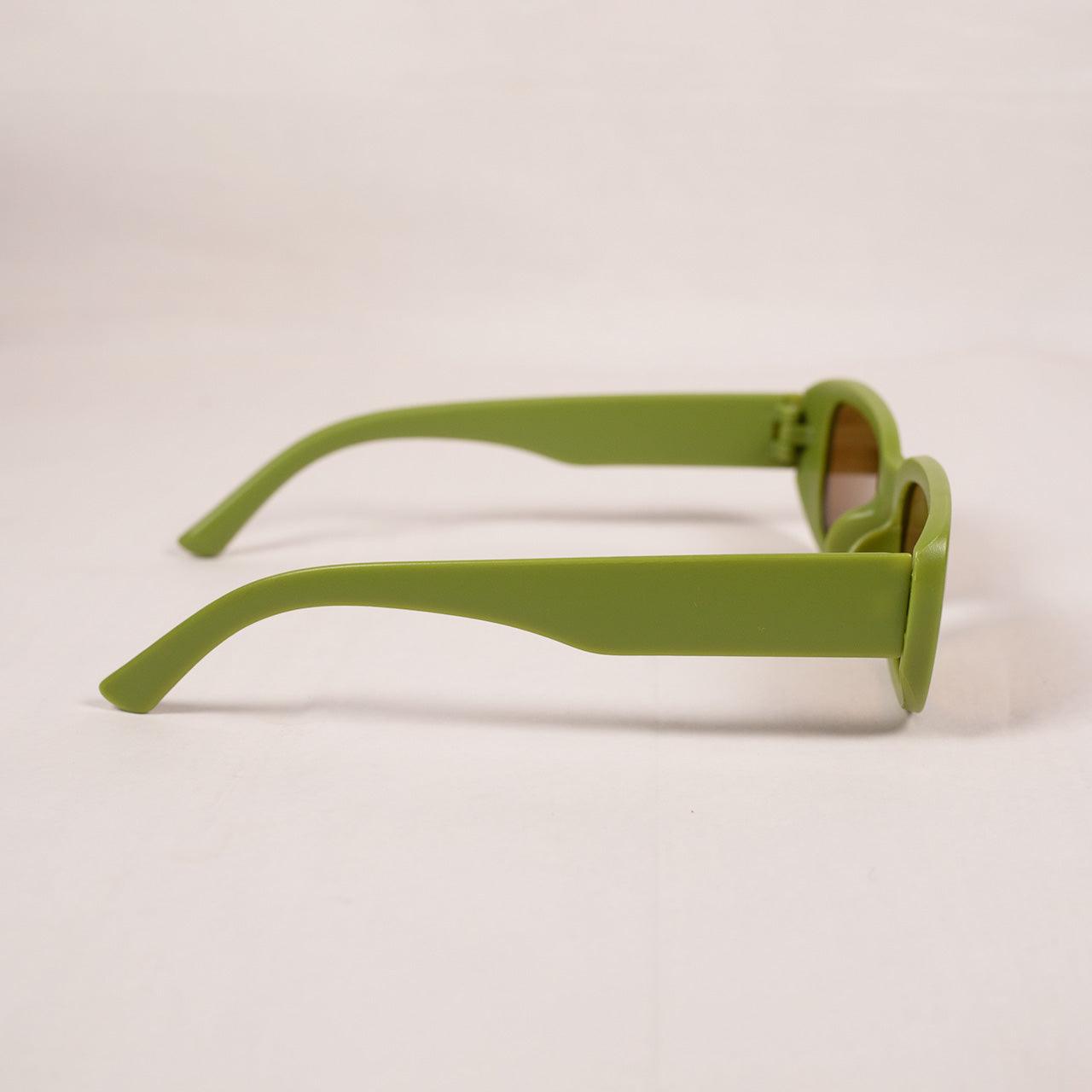 Green Rounded Rectangle Sunglasses