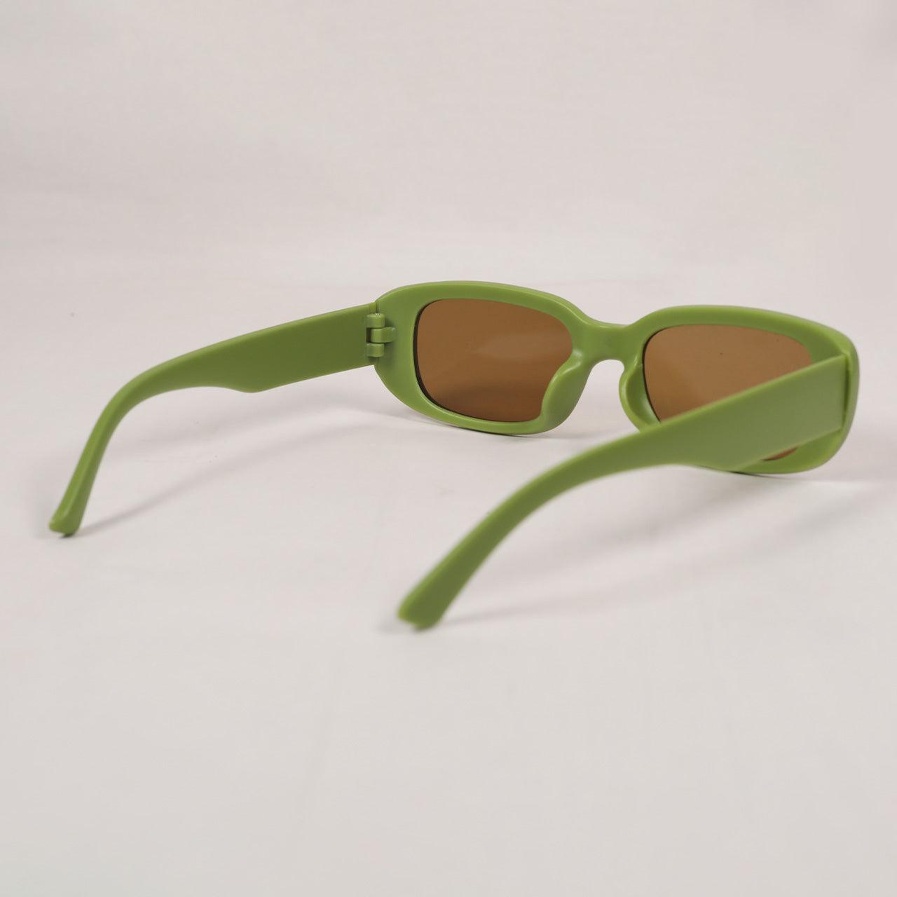 Green Rounded Rectangle Sunglasses