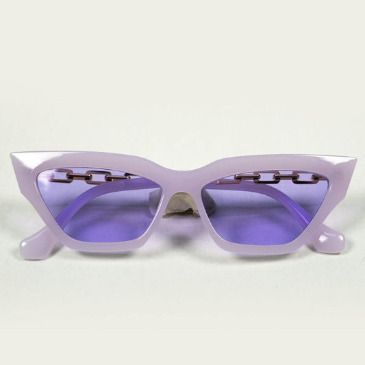 Lavender Chain Cateye Sunglasses - RawBare