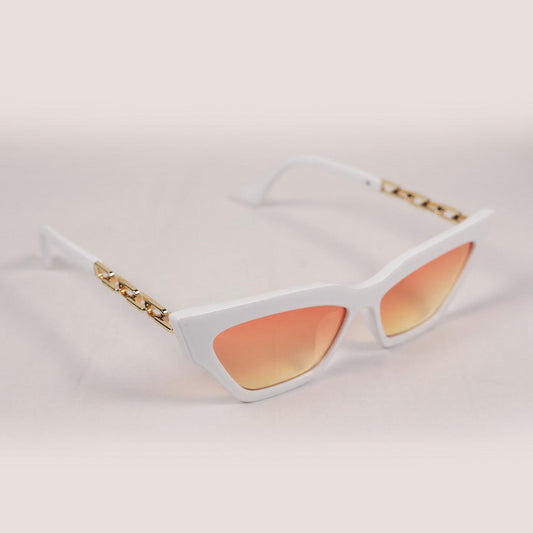 White Chain Cateye Sunglasses - RawBare