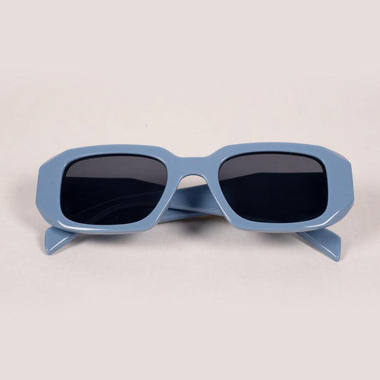 Blue Irregular Rectangle Sunglasses - RawBare