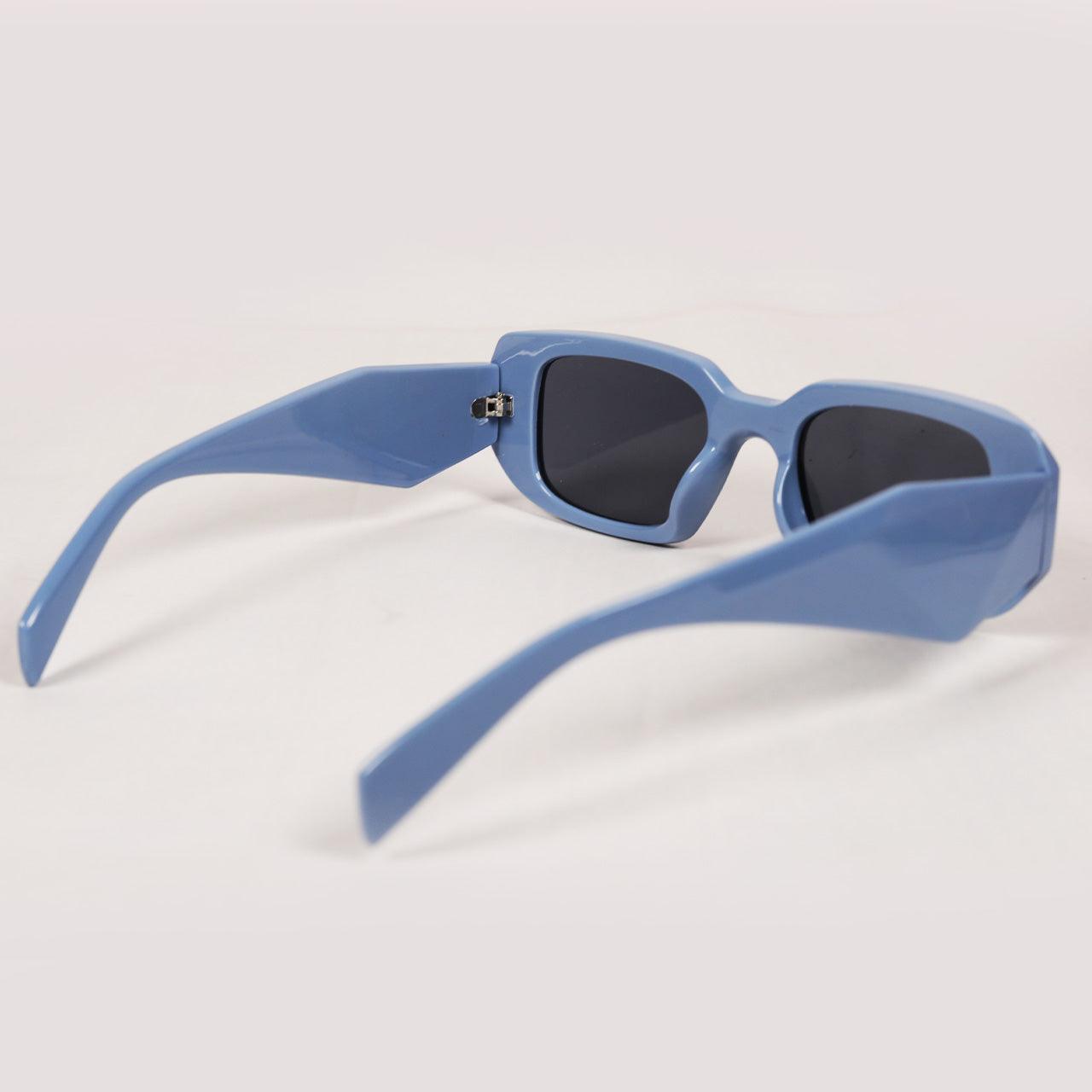 Blue Irregular Rectangle Sunglasses