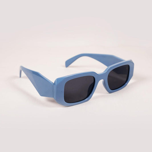 Blue Irregular Rectangle Sunglasses - RawBare