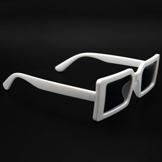White Rectangle Sunglasses - RawBare
