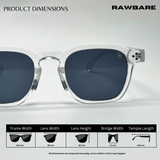 Solar Sleek Sunglasses - Transparent / RB2418 - RawBare