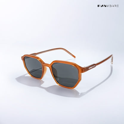 Tawi Gaze - Sunset Flame Angular Hexagon Sunglasses - RB2764