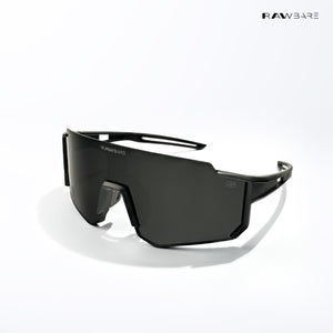 Turbo Sportline - All Black Polarized Wrap Around Sunglasses - RB2442
