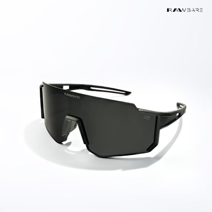 Turbo Sportline - All Black Polarized Wrap Around Sunglasses - RB2442