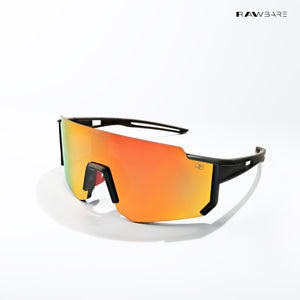 Turbo Sportline - Orange Black Polarized Wrap Around Sunglasses - RB2425