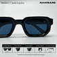 Vintage Cube Sunglasses - All Black / RB2401 - RawBare