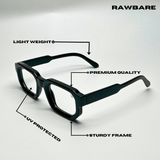 Vintage Cube Sunglasses - Black / RB2402 - RawBare