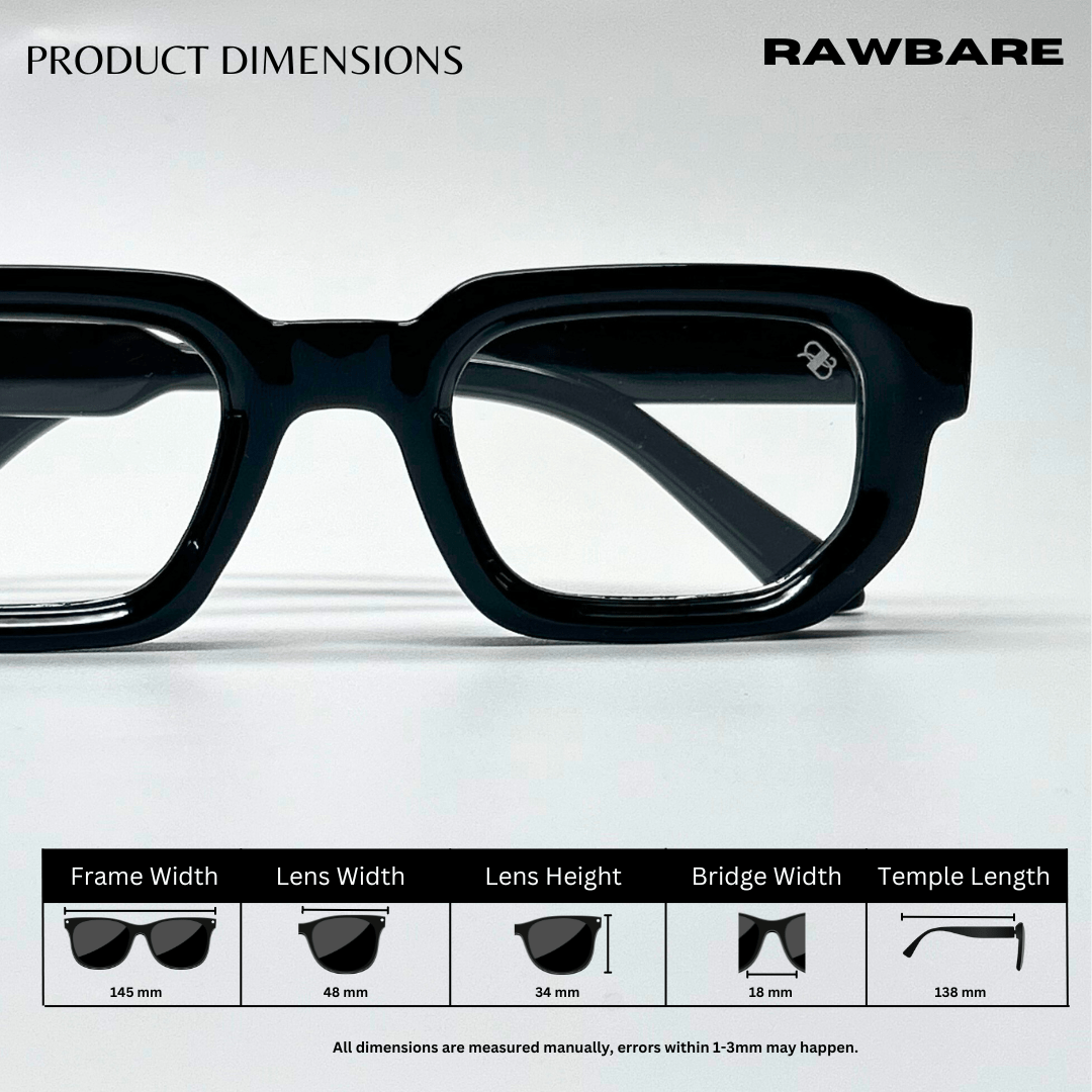 Vintage Cube Sunglasses - Black / RB2402 - RawBare