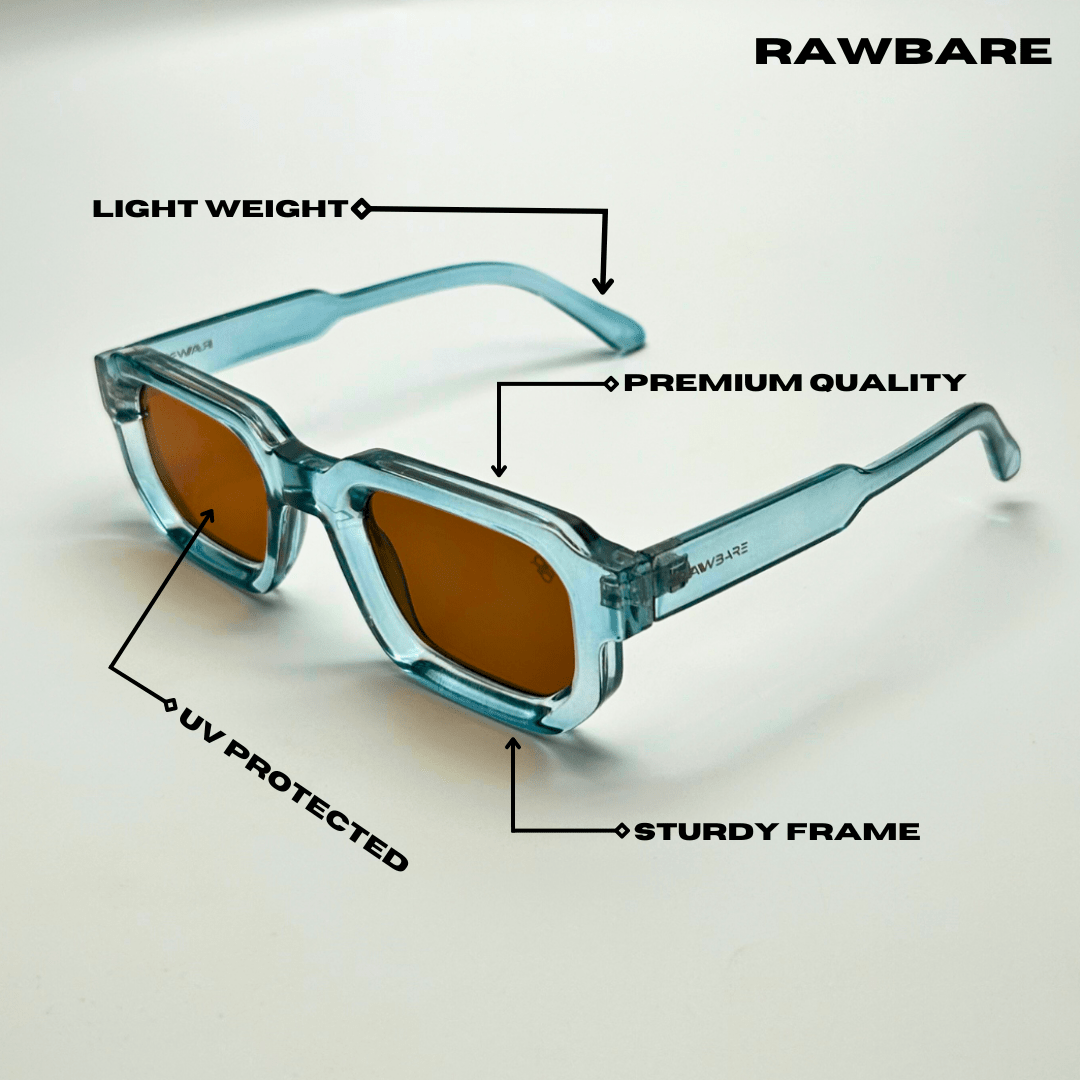 Vintage Cube Sunglasses - Blue Tea / RB2403 - RawBare