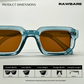 Vintage Cube Sunglasses - Blue Tea / RB2403 - RawBare