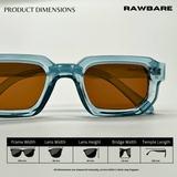 Vintage Cube Sunglasses - Blue Tea / RB2403 - RawBare