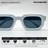 Vintage Cube Sunglasses - White / RB2405 - RawBare