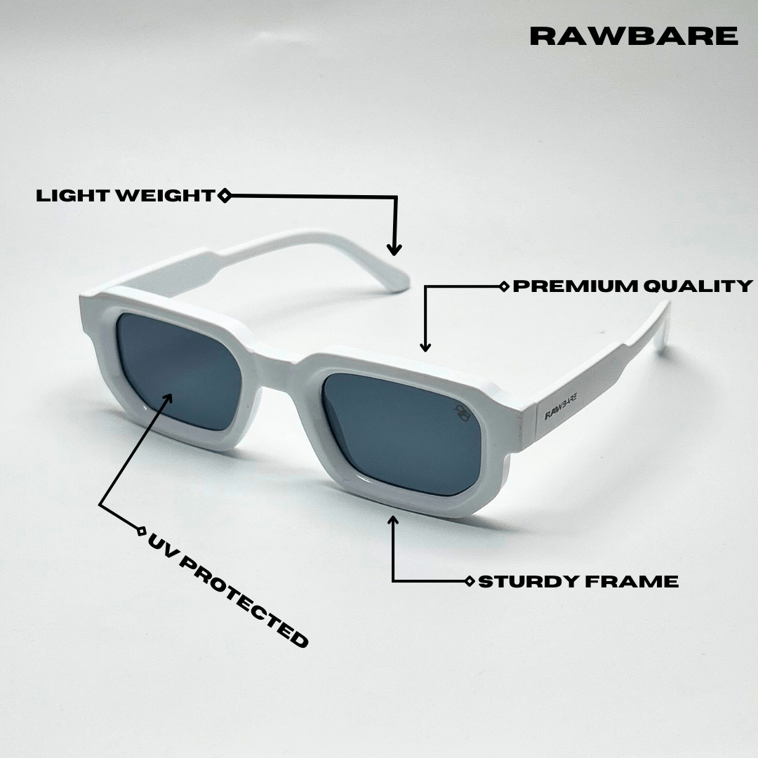 Vintage Cube Sunglasses - White / RB2405 - RawBare